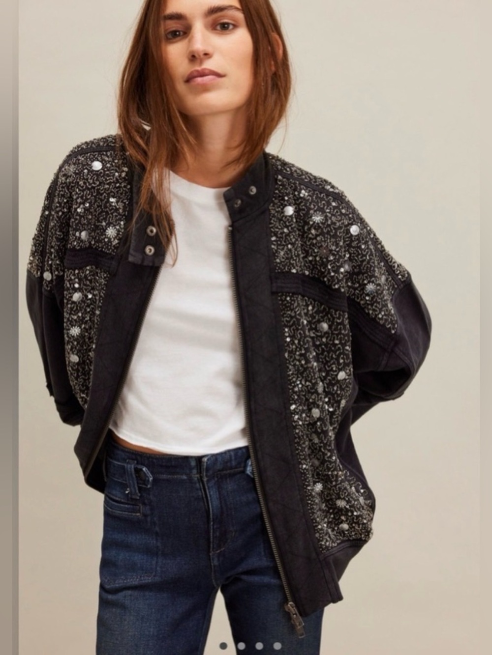 NWT Free People Sparkle Sweatshirt, Size XS